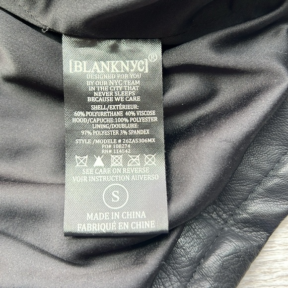 BLANK NYC Leather Jacket with Removable Hood - Picture 6 of 10